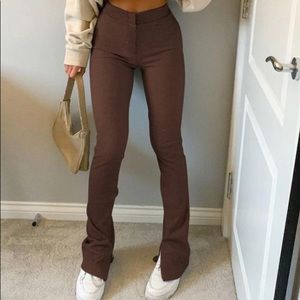 High Wasted Brown Flare Pants